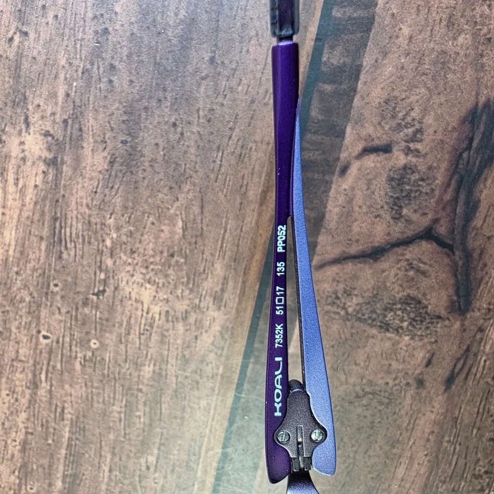 Koali Morel France 7352K Purple Blue Semi Rimless Glasses  51-17-135 FRAMES ONLY